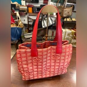 *Sold* Red Chanel travel tote